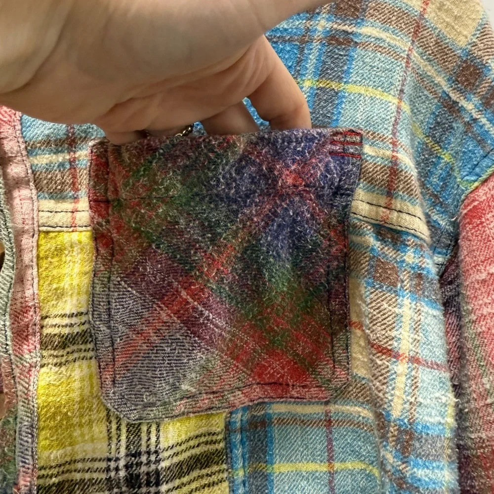 Urban Outfitters 
BDG Red, yellow and Blue Patchwork Plaid Shirt XS - Picture 10 of 16